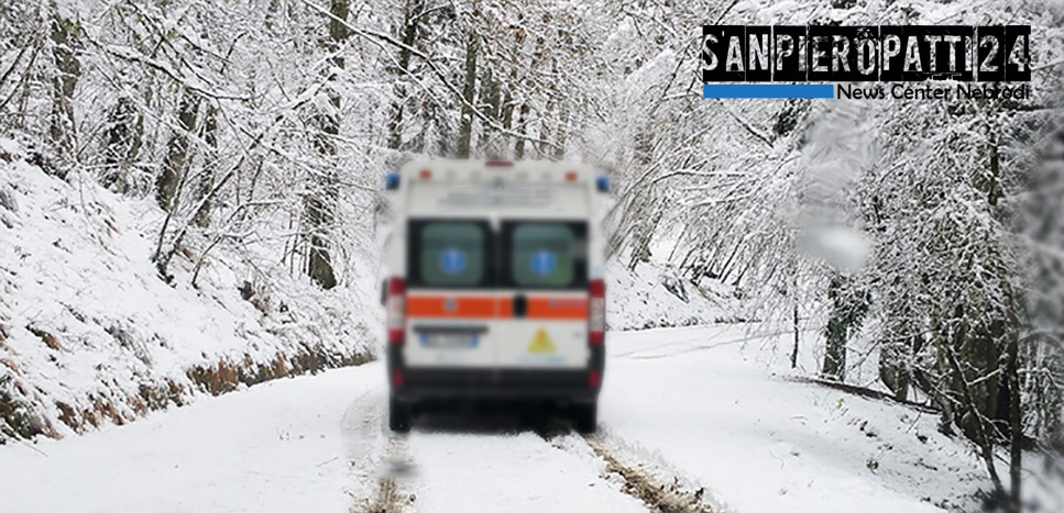 RACCUJA –  Neve. Equipaggio del 118 rimane bloccato in ambulanza per 3 ore