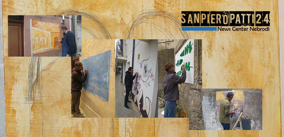 SAN PIERO PATTI – Il Borgo si arricchisce di 5 nuovi Murales realizzati dagli artisti messicani