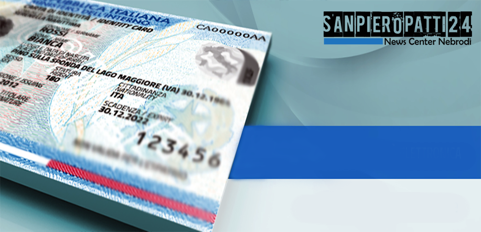 SAN PIERO PATTI – Addio al formato cartaceo. Dal 3 settembre emessa la nuova Carta di identità elettronica