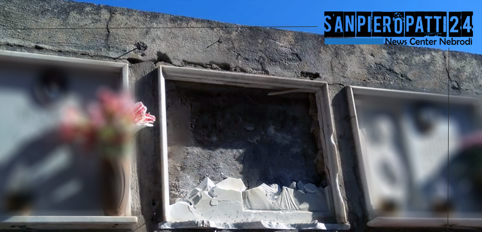 SAN PIERO PATTI – Atti vandalici nel Cimitero Comunale. Partite le indagini dei Carabinieri per risalire ai responsabili dei danneggiamenti delle tombe divelte.
