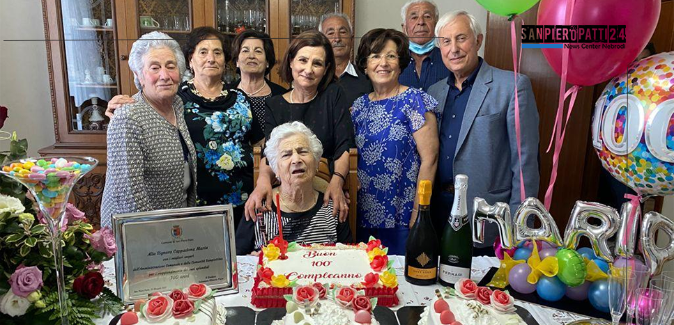 SAN PIERO PATTI –  La signora Maria Cappadona festeggia i suoi 100 anni.