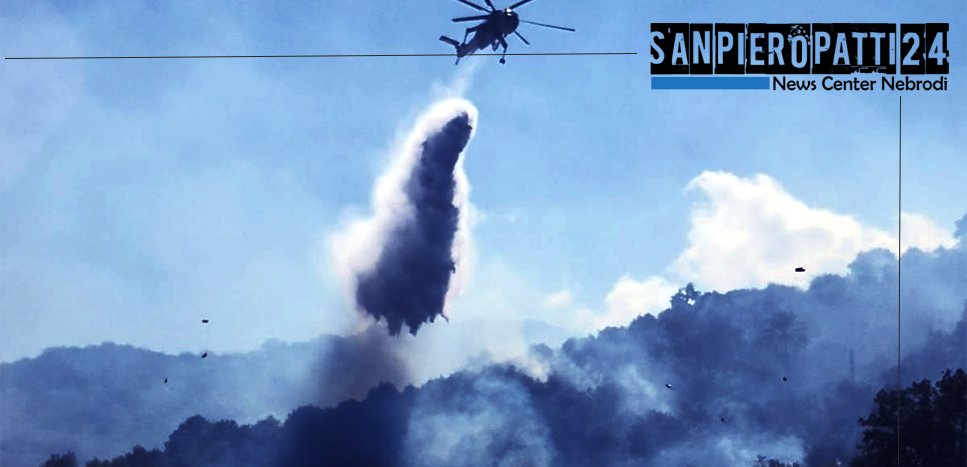 LIBRIZZI – Incendio in località S.Opolo. In azione gli elicotteri della flotta regionale lotta agli incendi