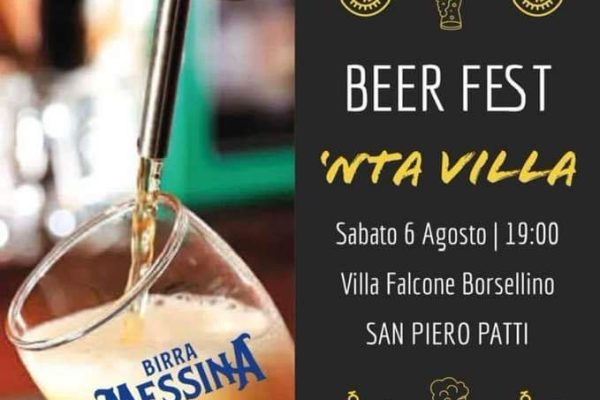 SAN PIERO PATTI – Al via ” Beer Fest’ NTA VILLA”: grande festa presso la villa comunale.