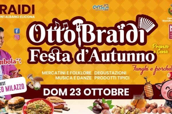 BRAIDI – Domenica 23 ottobre andrà in scena “OttoBraidi, festa d’autunno” dedicata alle degustazioni, allo svago ed al divertimento.