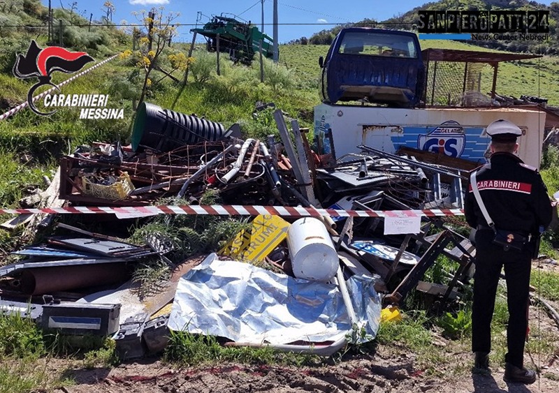 CESARO’ – Cartelloni stradali e rifiuti speciali in una discarica abusiva. 4 denunce e area sequestrata.