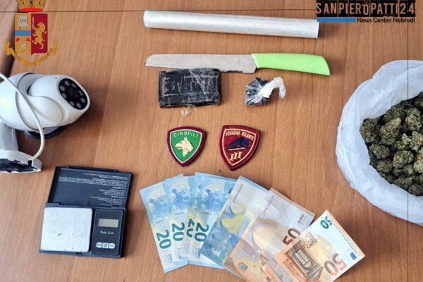 MESSINA – Detenzione di sostanza stupefacente ai fini di spaccio. 2 arresti in flagranza e sequestro di hashish e marijuana in